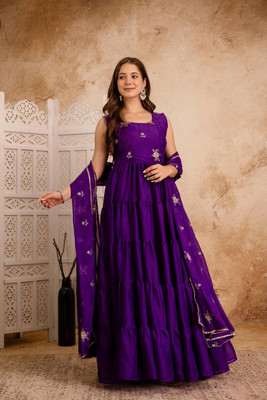 Ritika Anarkali Gown(Purple)