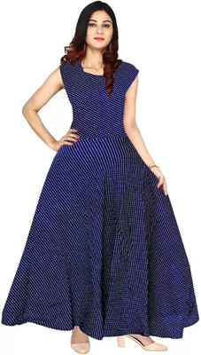 Jwe Flared/A-line Gown(Blue)