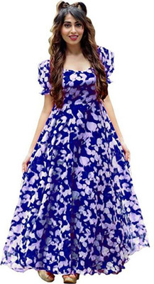 iEthniya Flared/A-line Gown(Blue)