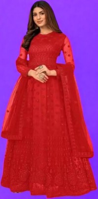 bhurkhiya Anarkali Gown(Red)