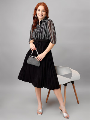 Femvy Flared/A-line Gown(Black)