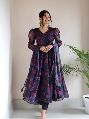 HRIENTERPRISE Anarkali Gown(Multicolor)