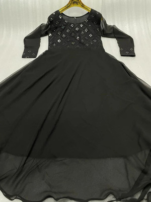 Niru creations Anarkali Gown(Black)
