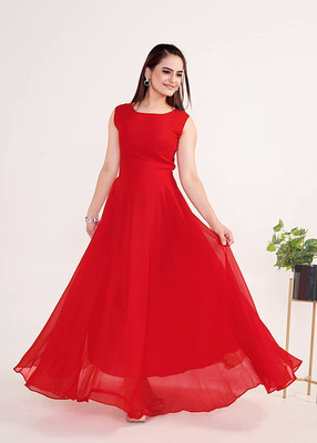 Aika Flared/A-line Gown(Red)