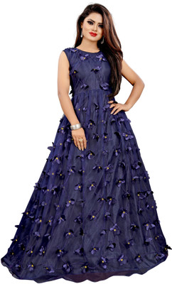 Aika Women Gown Dark Blue Maxi/Full Length Dress