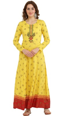 I Wisher Flared/A-line Gown(Yellow)