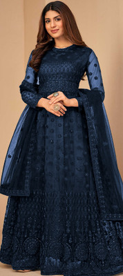 MAABHAVANI CREATION Anarkali Gown(Dark Blue)