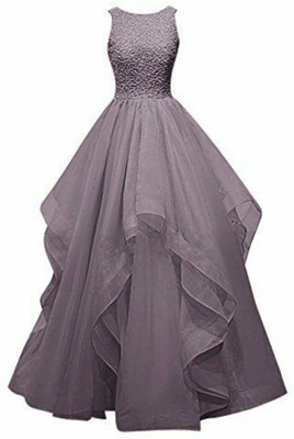 Kitty Fashion Flared/A-line Gown(Grey)