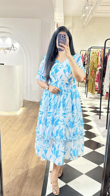 KRULRIN Flared/A-line Gown(Blue)