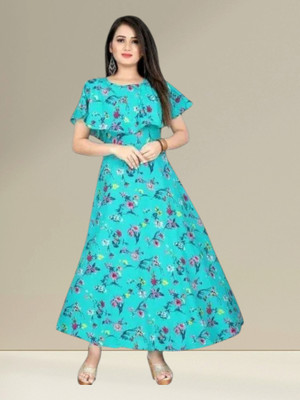 DB Fashion Anarkali Gown(Light Blue)