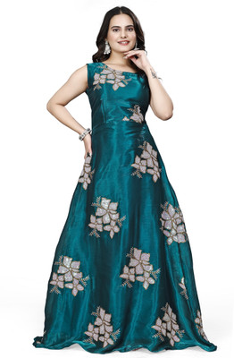 Apnisha Flared/A-line Gown(Dark Blue)