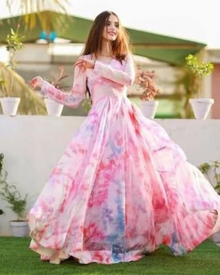 THEOMFAB Anarkali Gown(Multicolor)