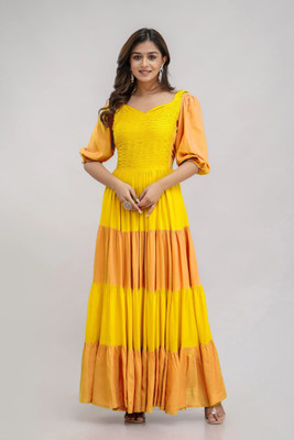 ftDiva Anarkali Gown(Multicolor)