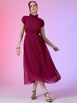 Classi Fashion Flared/A-line Gown(Maroon)