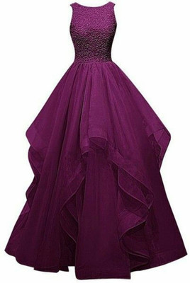 Kitty Fashion Flared/A-line Gown(Purple)