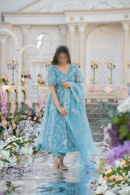 WARTHY ENTERPRISE Anarkali Gown(Blue)