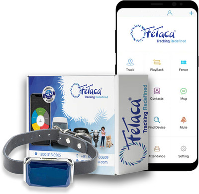 fetaca GPS Pet Tracker Collar – Live Tracking, Step Count, Route, Comfortable Fit GPS Device(Free 5G SIM Inactive)