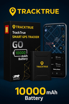 TRACKTRUE Track True Wireless GO GPS Tracker for Kids,Cars,Bikes & Bags with Voice Monitor GPS Device(4000 Maps, Black)