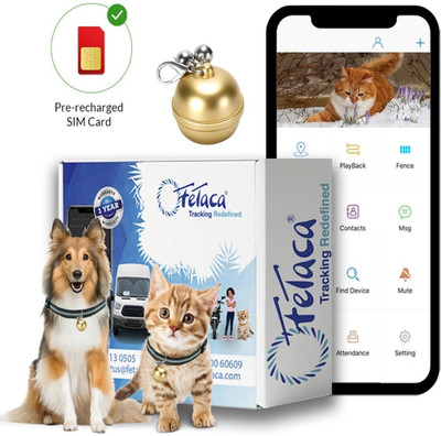 fetaca BELL TRACKER FOR DOGS GPS Device(Golden)
