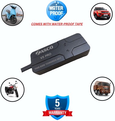 ZASCO V5 Pro Engine ON/OFF (Anti-theft Alert) tracker for vehicle (Water-Proof) GPS Device(Black)