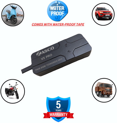 ZASCO V5 Pro Engine ON/OFF (Anti-theft Alert) tracker for vehicle (Water-Proof) GPS Device(Black)