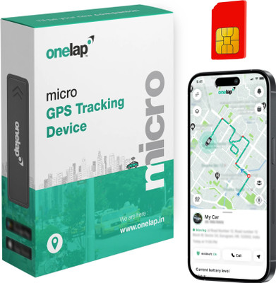 onelap Micro Wired GPS Tracker for Car, Bike, EV Scooty Truck with Engine ON/Off Alerts GPS Device(Black)