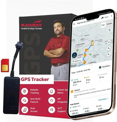 BlackBuck Tracker for Car, Bike & Truck | 1-Yr App Access | Engine Lock | Pan-India GPS Device(Black)
