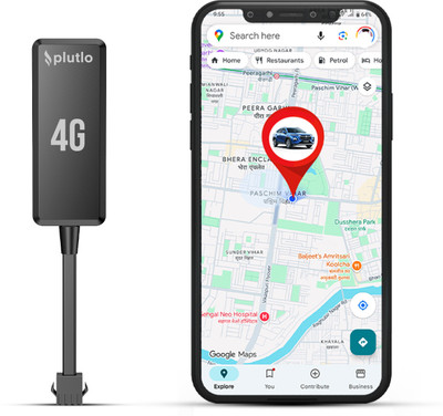 PLUTLO Wired 4G GPS Tracker for Car | Real-Time Tracking | GPS + AGPS + BeiDou + LBS GPS Device(Black)
