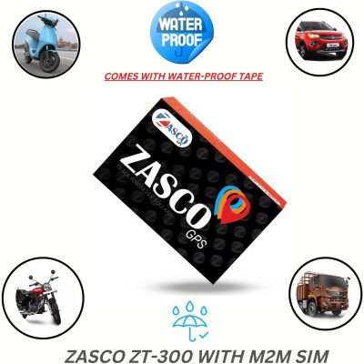 ZASCO ZT-300 Tracker with Ignition Control Option+M2M SIM & Waterproof GPS Device(Black)