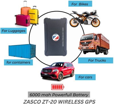 ZASCO Z20 Wireless Tracker 60000mAh(15 Days Backup) App Connectivity| Location Alerts GPS Device(Black)