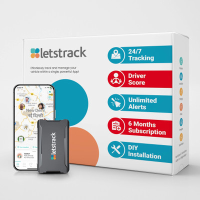 Letstrak Premium Magnetic GPS for Car, Lugguage & Bike | Upto 20 Days Backup GPS Device GPS Device(500 Maps, Black)