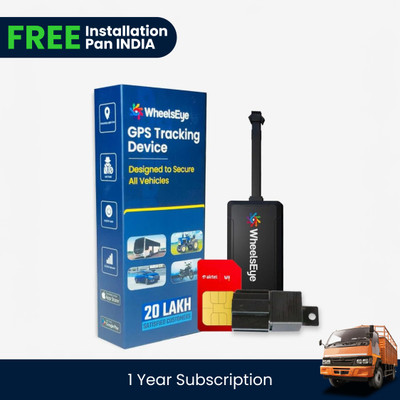 WheelsEye GPS Tracking Device for Truck Vehicles Live Tracking - 1 Year Subscription GPS Device(Black)