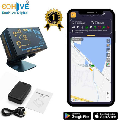 Exohive Digital Advanced Magnetic Gps Tracker Strong Magnet Gps Device GPS Device(Black)