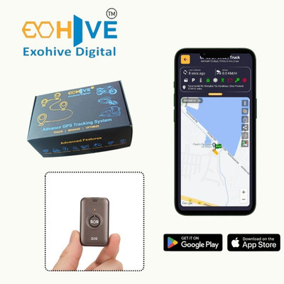Exohive Digital Mini Portable Real Time Personal And Vehicle Gps Tracker GPS Device(Black)