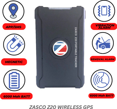 ZASCO Z20 - Wireless GPS Tracker with Voice Listen for Car, Scooty, Kids GPS Device(Black)