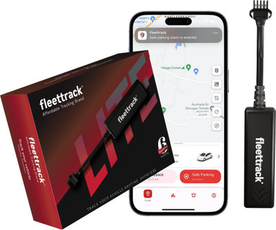 fleettrack Wired Tracker with Engine ON/Off alerts for Car, Bike, Truck, Bus GPS Device(Black)