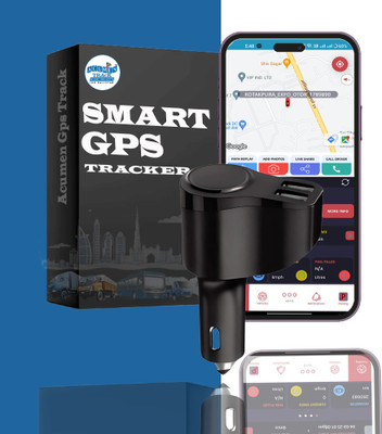 Acumen Track Car Charger with GPS Tracker GPS Device(4000 Maps, Black)