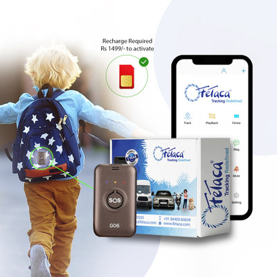 fetaca Small Hidden G06 GPS Tracker with Multiple Uses for Kids , Cars , Bikes & More | GPS Device(4000 Maps, Black)