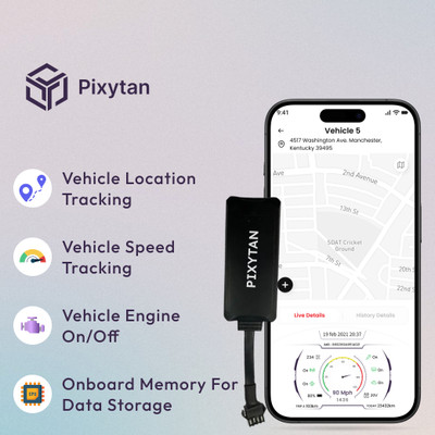 Pixyten Pixytan Micro Wired GPS Tracker for Car, Bike, EV Scooty & Truck GPS Device(Black)
