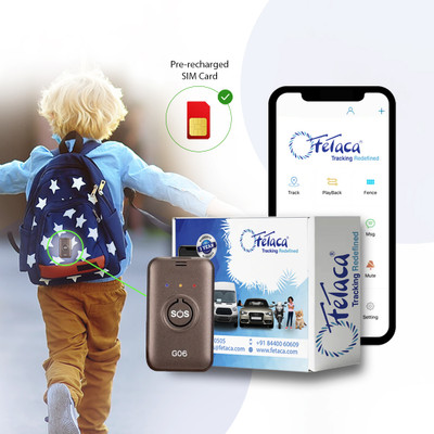 fetaca Small Wireless G06 GPS Tracker with Multiple Uses for Assets, Kid, Car & Bike GPS Device(4000 Maps, Black)