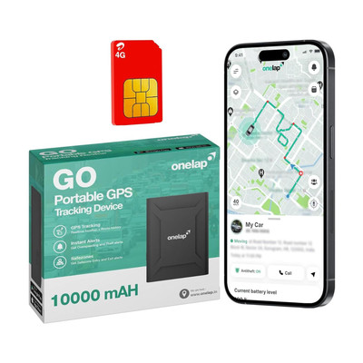 onelap GO Wireless GPS Tracker for Car GPS Device(Black)