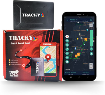 Tracky GO+ Wireless GPS Tracker for Car GPS Device GPS Device(Black)