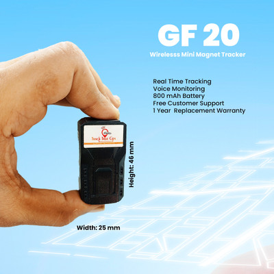 TRACKTRUE GF-20 - Wireless Mini Magnet Tracker GPS+LBS, GPS Tracker for Personal Tracker GPS Device(30 Maps, Black)