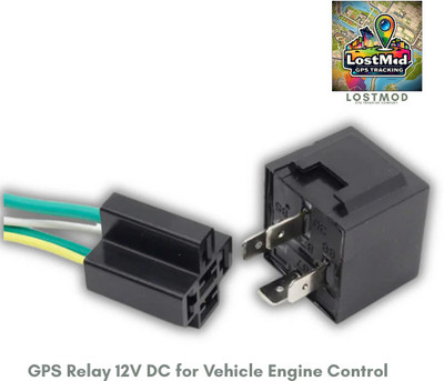 lostmod 12 VOLT RELAY FOR GPS DEVICES TO ON/OFF ENGINE GPS Device(Black)