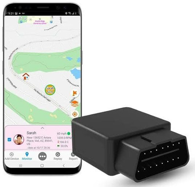 TCSVTS S709 OBD Hidden Water-Proof GPS Tracker Device for Car with Anti-Theft Tracking GPS Device(Black)
