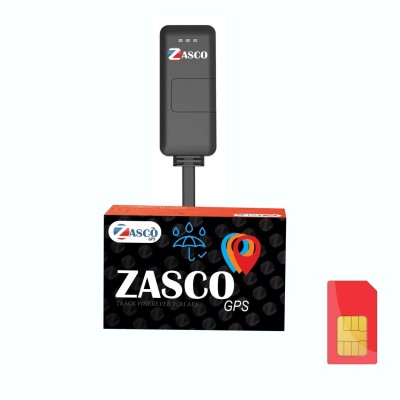 ZASCO ZT-300 Tracker With Remote Engine ON/OFF Function + M2M SIM (Waterproof ) GPS Device(1 Maps, Black)