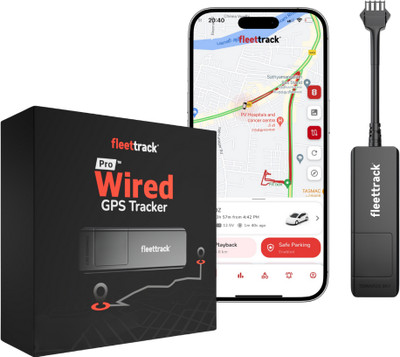 fleettrack Hidden GPS Tracker for all Vehicles with 1 Month Sim Data GPS Device(Black)
