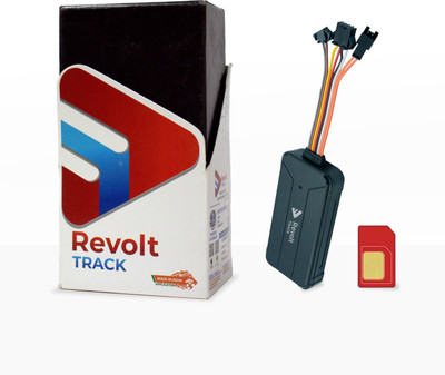 Revolt Track Rt Platinum Gps Tracker For Ac Status And Panic Button For Car, Bus With Sim GPS Device(Black)