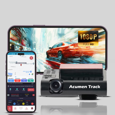 Acumen Track Acumen Z2 4G Dash Cam with inbuilt GPS Tracker, Live 1080 Video SOS Button GPS Device(100 Maps, Black)