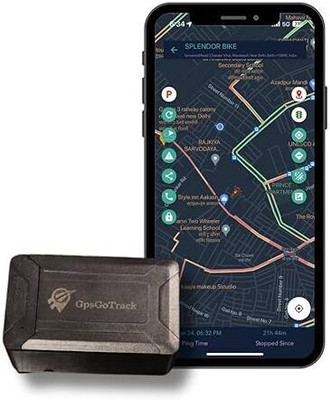 GPSGOTRACK Waterproof GPS Tracker for Vehicle - Real-time Location | 6000mAh Battery GPS Device(Black)